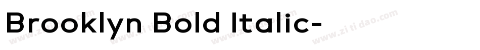 Brooklyn Bold Italic字体转换